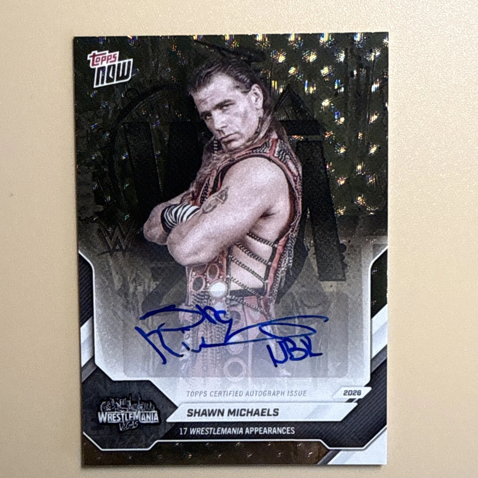 2026 Topps Now WWE Shawn Michaels Autograph FOILFRACTOR 1/1 Wrestlemania Vegas