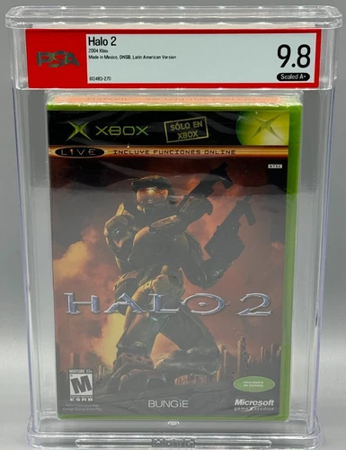 Halo 2 Microsoft Xbox Latin American Version Sealed PSA 9.8 A+ Graded NOT WATA