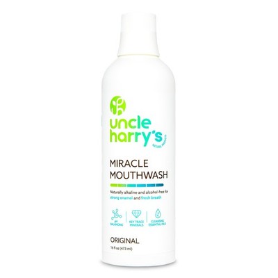 Uncle Harrys Natural Alkalizing Miracle Mouthwash | Adult  Kids Mouthwash for...