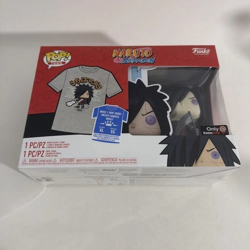 Funko Pop! Tee Naruto Shippuden Madara Uchiha Vinyl Figure + T-Shirt Box Set XL