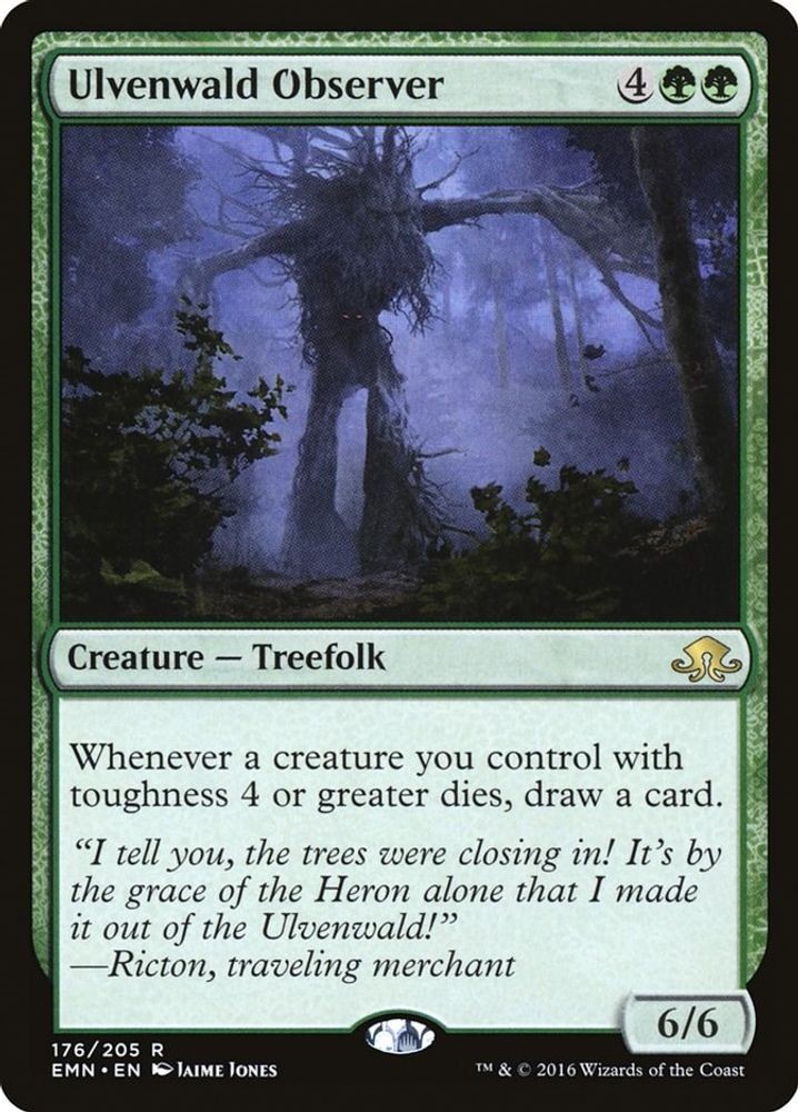 2016 Magic: The Gathering: Eldritch Moon Ulvenwald Observer (#176, R, Near Mint)