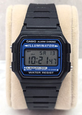 Casio Mens Watch 35mm Digital Illuminator Black 3298 F-105 Alarm Chrono