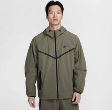 Nike Tech Windrunner Woven Jacket Hood Olive Green Coat HM7151-223