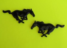 Mustang Pony Pair Black 4 Inch Car Emblems Metal 100mm Horse Badges Fit Ford Mustang Pony Pair Black 4 Inch Car Emblems Metal 100mm Horse Badges Fit Ford