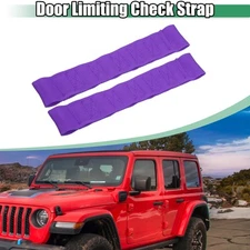 2 Pcs Car Door Limiting Check Straps Door Straps for Jeep Wrangler YJ Purple