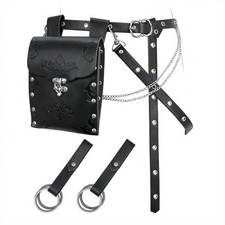 Medieval Pirate Chain Belt Pouch Set Costume Accessory