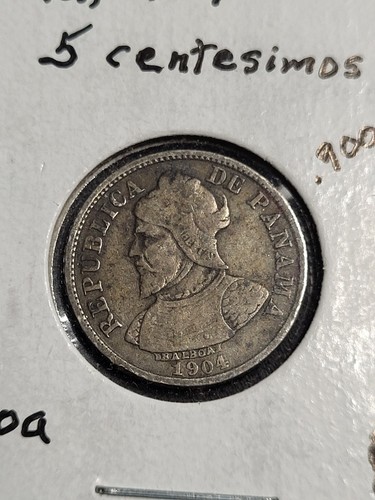 Panama 1904 5 Centimos World Silver