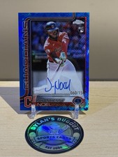 2025 Topps Chrome Logofractor-#RA-JN Jhonkensy Noel Blue Refractor /150
