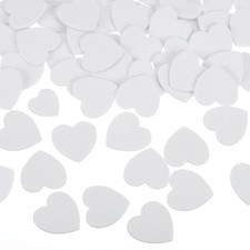 180Pack Glitter Foam Stickers 1" Self-Adhesive Heart-Shape Stickers Silver
