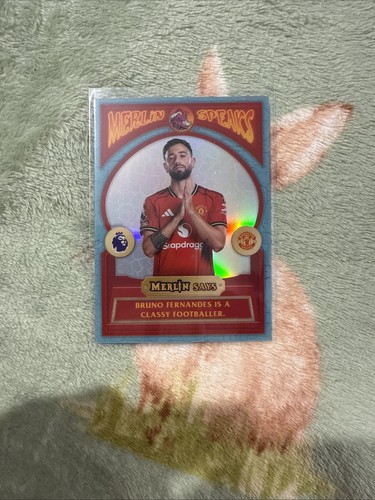 Bruno Fernandes 2026 Topps Merlin Premier League MERLIN SPEAKS Insert MS-13