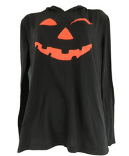 Halloween Hoodie Sweatshirt, Jack-O-Lantern, Pumpkin. Black