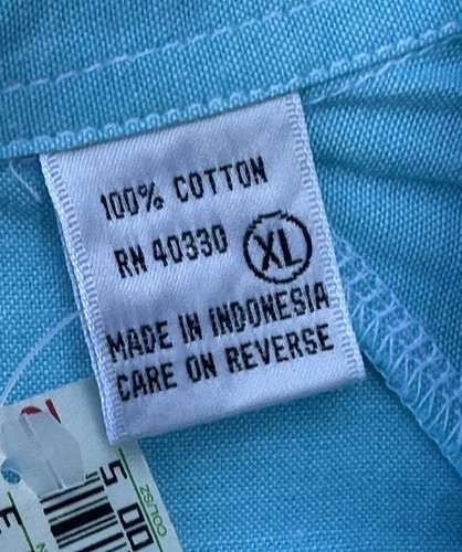 Pierre Cardin Polo Shirt Men XL Pastel Aqua Banded Waist VTG New With Tag - Picture 3 of 10