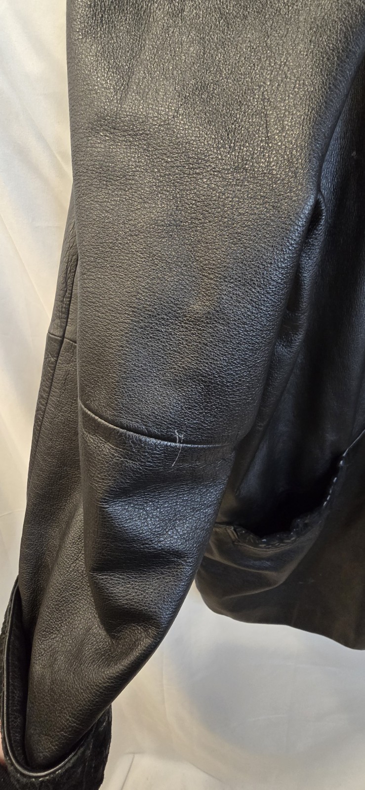 Fitz-Wright Leather Jacket Size Large Button-up F… - image 5