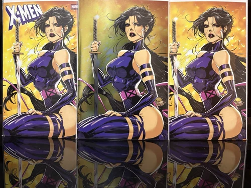 X-Men #10 Kaare Andrews Psylocke Trade/Virgin/Foil Megacon