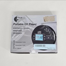 Portable CD Player Bluetooth Rechargeable 2000Mah Battery Anti-Skip LCD FM Radio