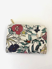 Floral Bi-Fold Women's Wallet w/Zipper, Snap, Card Slots  ID Window