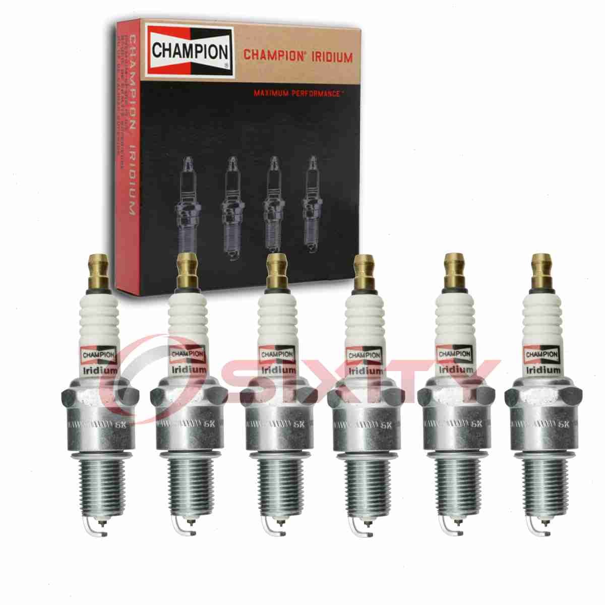 6 pc Champion Iridium Spark Plugs for 1992-1994 Plymouth Sundance 3.0L V6 ga