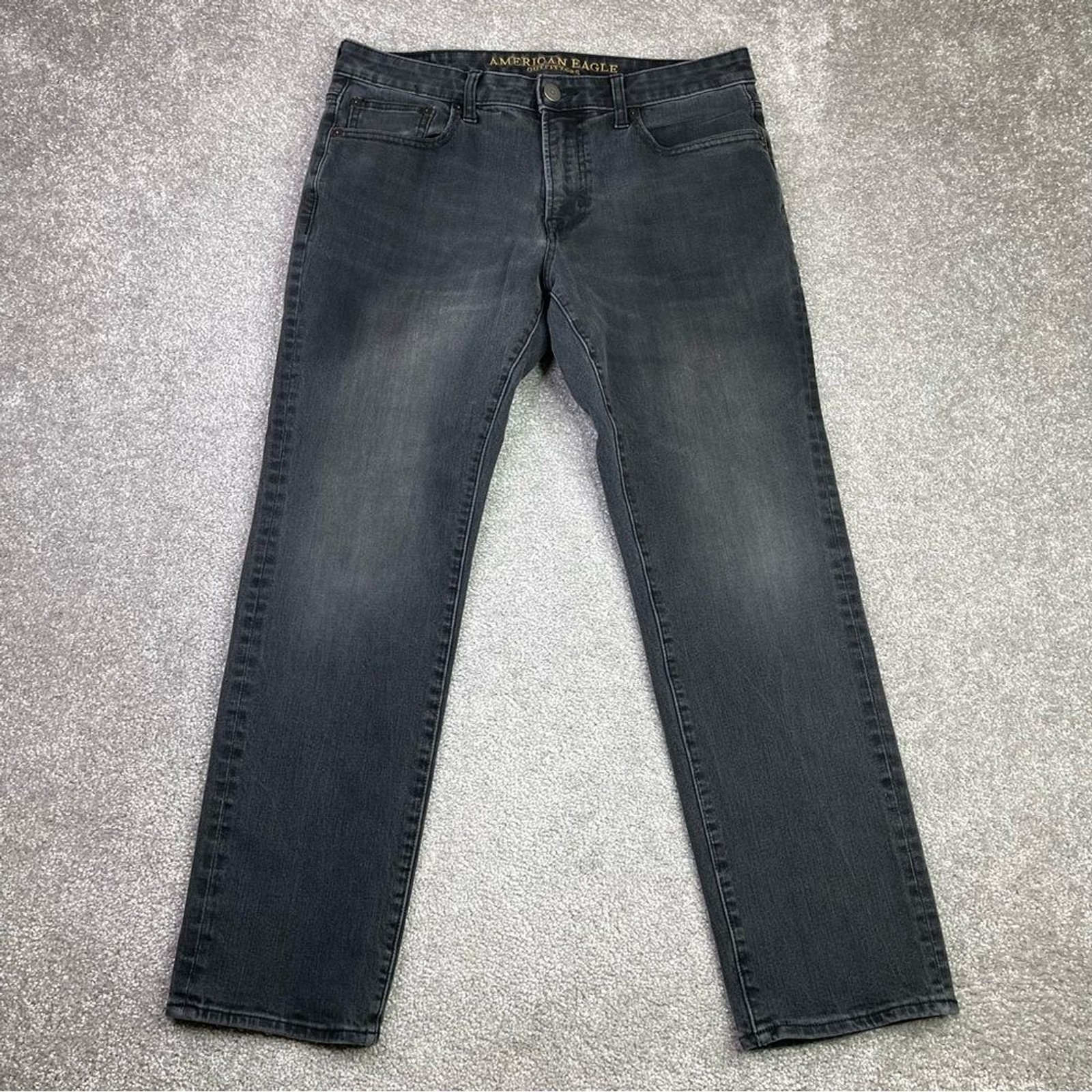 's 32x27 Black Slim Straight Low Rise Extreme Flex 4