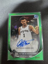2025-26 Bowman Chrome Victor Wembanyama On Card Auto #BCA-VW Green Border #d /99