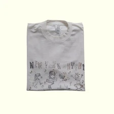 FRUIT OF THE LOOM VTG 90s NEW YORK RHYTHM WE BE JAMMIN USA MADE WHITE T SHIRT XL