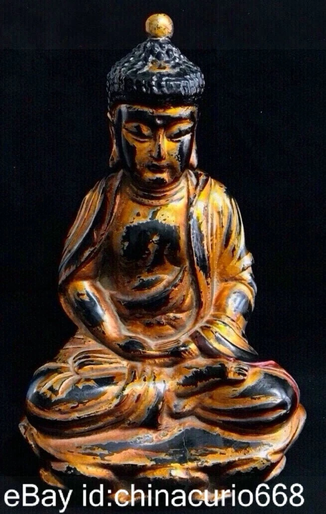 中国风木制佛像和金色雕像| eBay