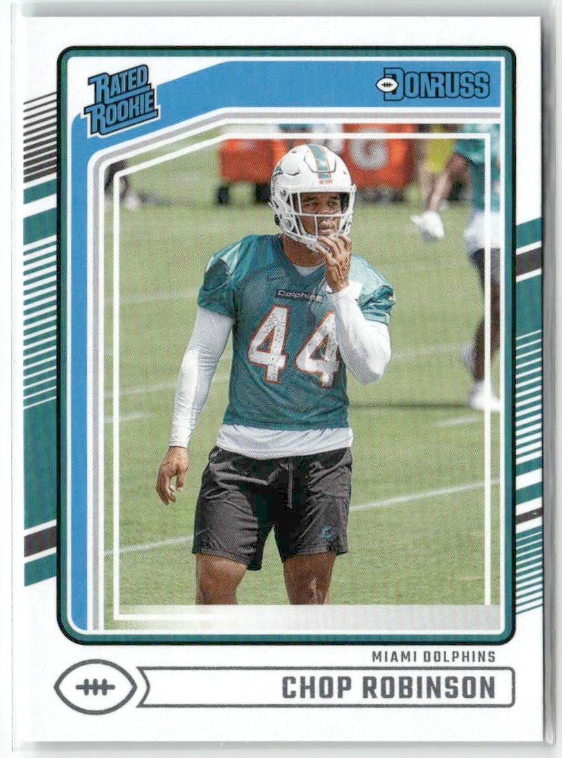 Chop Robinson RC 2024 Donruss Rated Miami Dolphins #351