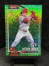 2026 Topps Series 1 - Nathan Church #24 Holiday Green Leaf Foil (RC)