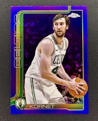 2025-26 Topps Chrome LUKE KORNET /75 Purple Holo Refractor #37 Boston Celtics