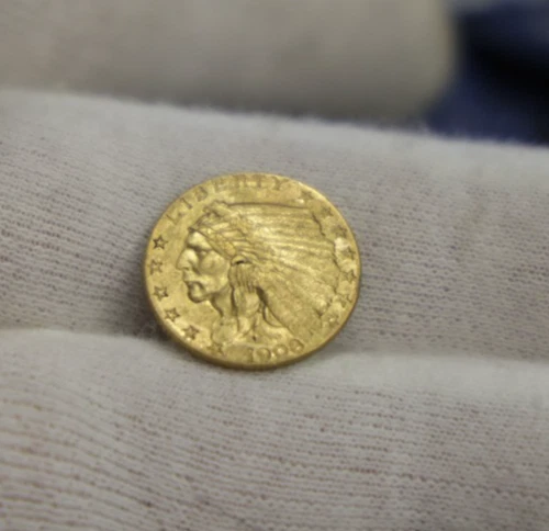 1908 US 2 1/2 Indian Gold Piece XF (Cleaned)