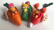 1988 Fraggle Rock McDonald s Happy Meal Toys - Lot Of 3 Vegetable Cars Figures