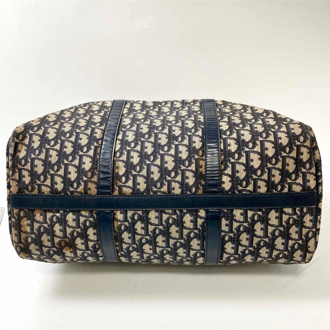 Christian Dior Boston Bag Canvas Navy Trotter Logo Women's From Japan Authentic thumbnail 15