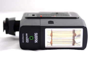 #ad #ad SUNPAK AUTO 322 THYRISTOR SWIVAL BOUNCE CAMERA FLASH WITH SYNCH CORD EXCELLENT $17.95