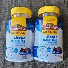 3-Nature Made WellBlends Sleep  Relieve Stress Berry 38 Gummies 06/2027