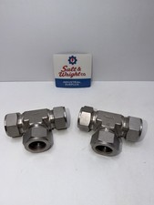 Lot of 2 Swagelok SS-1610-3 1” x 1” x 1” SS Compression Union Tee