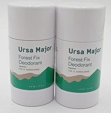 Lot of 2 Ursa Major Forest Fix Deodorant Fir  Sandalwood 2.6 oz