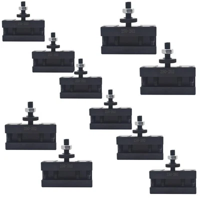 FINDMALL 10Pcs BXA #2 250-202 Quick Change Turning Facing & Boring Tool Post Holder Lathe