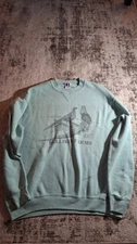 Vintage 90s Russell Athletic Teal Crewneck, Pheasant, Millikin Farms, See Pics