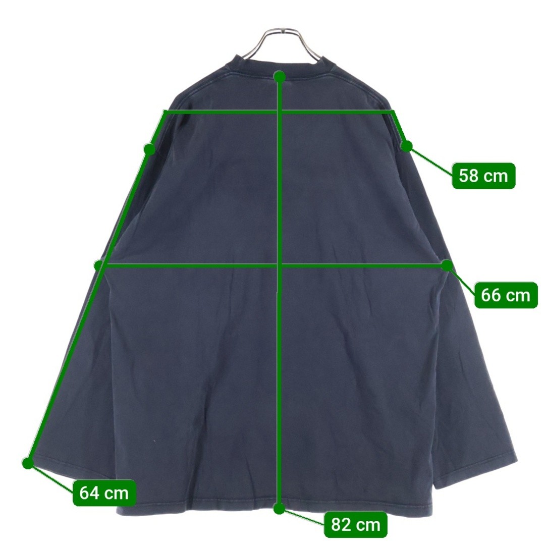 BALENCIAGA 22AW XXXL LOGO EMBROIDED L S Tee Embroidered Long Sleeve T-Shirt Used thumbnail 9