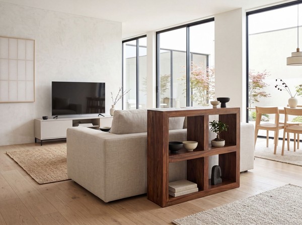 Finebuy BüCherregal Sheesham Massivholz 82 X 82 Standregal Holzregal Regal Cube-image