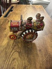 Vtg MARX Crazy Jalopy Car Tin Toy Wind Up Lithograph Works- Missing One Head