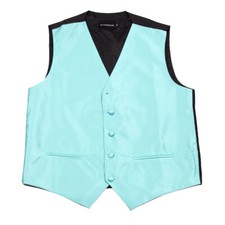 Men's Aqua Tuxedo Vest Formals Weddings Proms Fashion Waistcoat