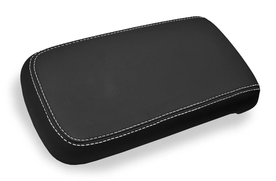 Fits 2015-2019 Chevrolet Colorado PVC Console Lid Armrest Cover White Stitch - Изображение 4 из 4