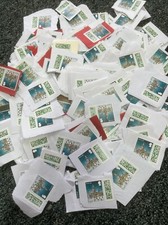100 X 2024 Newest Royal Mail 2nd Class Xmas Unfranked Barcoded Stamps -FV £87
