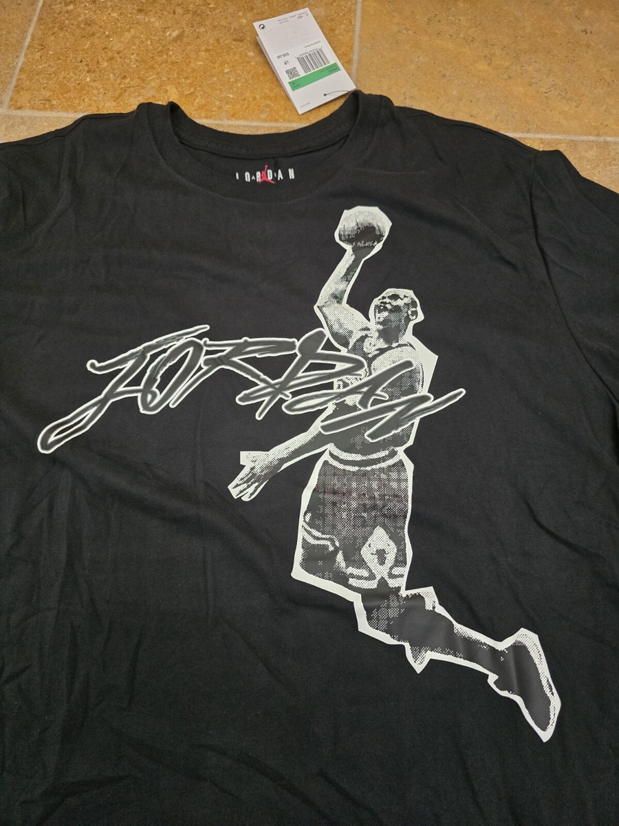Nike Air Jordan Dri-Fit Jumpman Tee Black T-Shirt Size XL Men's