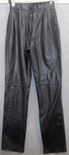VTG G-III Pants Womens 56 25x31 Genuine Leather 80s 90s Relaxed Tapered Black