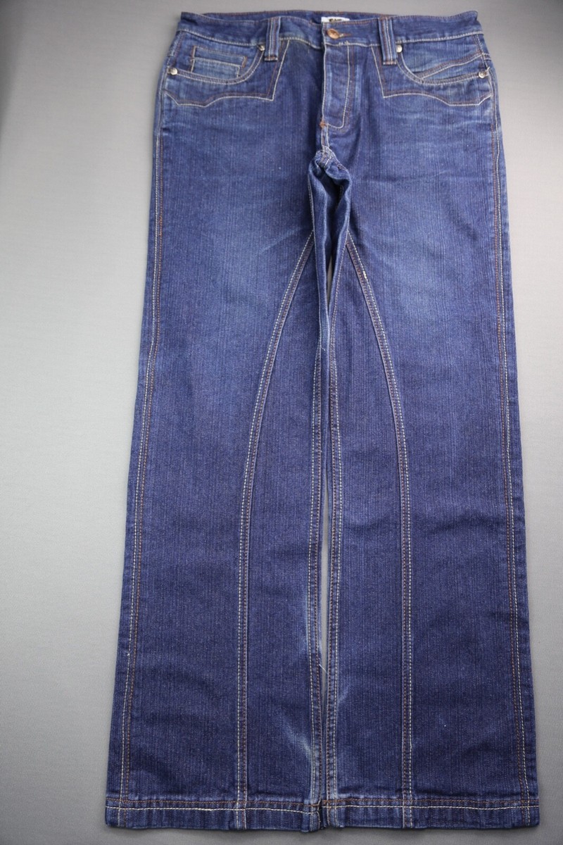 Men's Antik Denim Jeans Western Boot Cut Embroidered Size 36x32