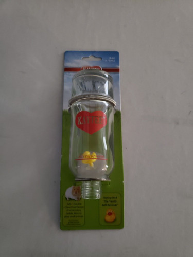 Kaytee Chew-Proof Glass Water Bottle - Small - 6 oz MISSING STEM
