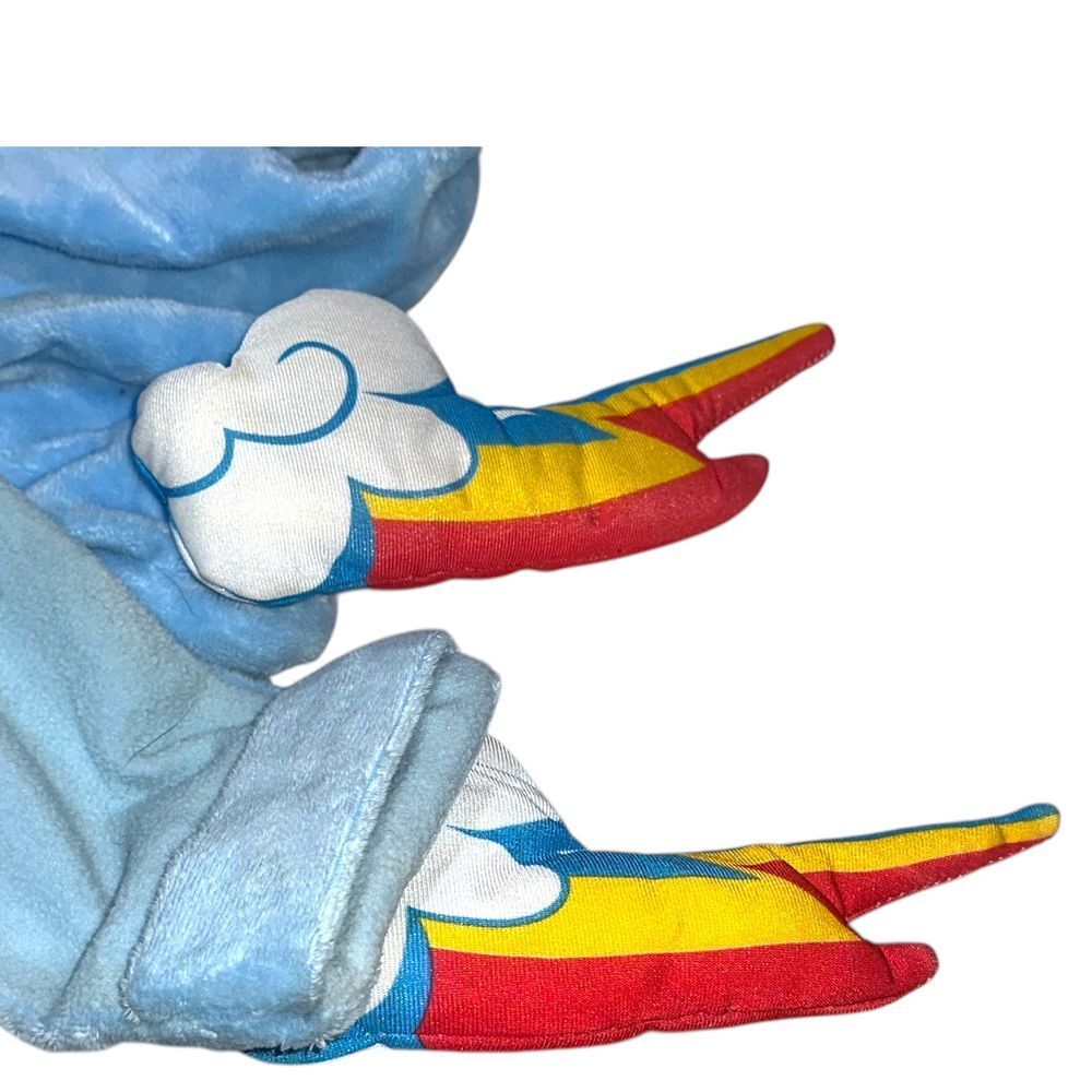 RARO!! Cappello e sciarpa My Little Pony Rainbow Dash HTF Cutie Mark Hand's (OS) ~ EUC