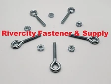 8-32 In 1/4 In Eyebolt Turned Wire with nuts Eye Bolts / Screws 07010 2 Bolt