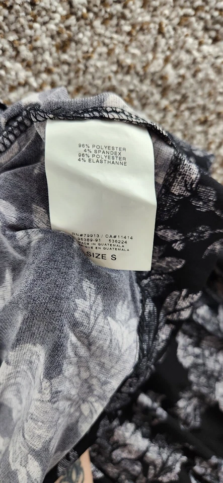 Motherhood Maternity Dress Black/White Floral Cowl Neck Dress Women's Size S - Image 3 of 4